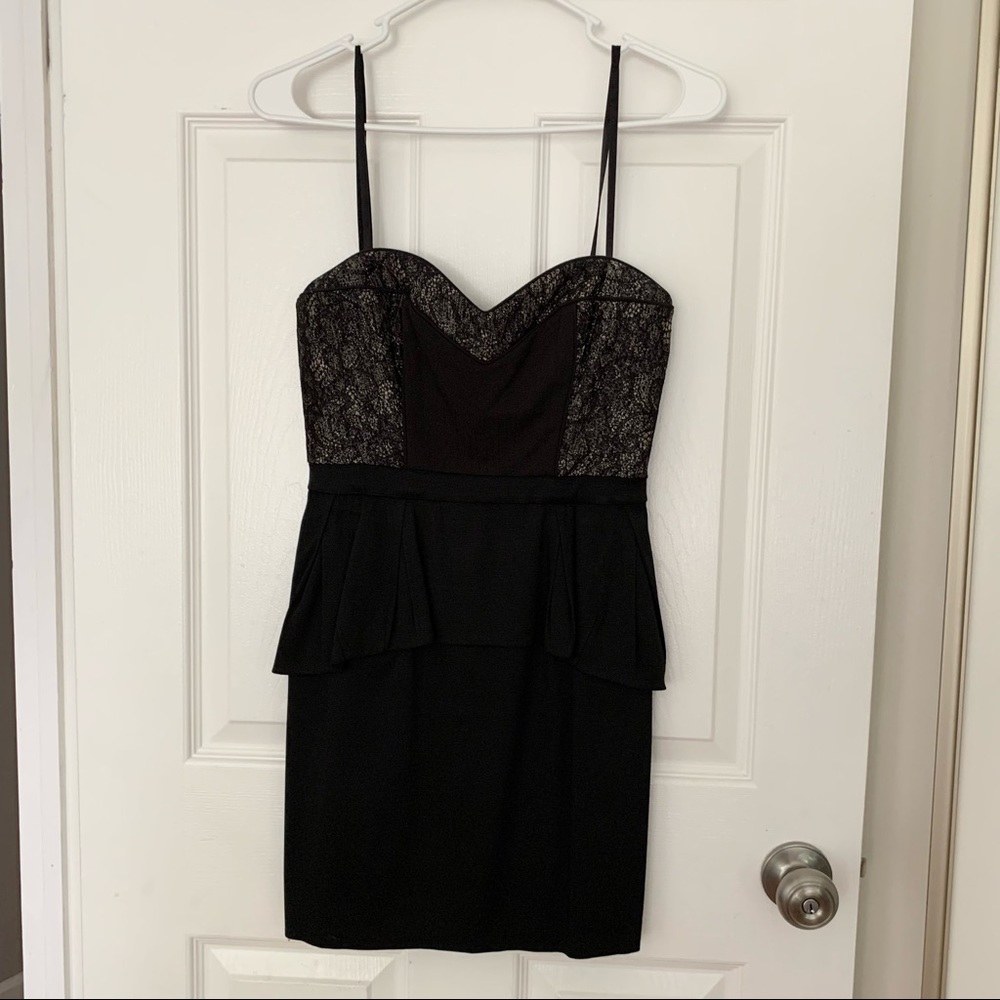 BCBGMAXAZRIA Peplum Dress - XS